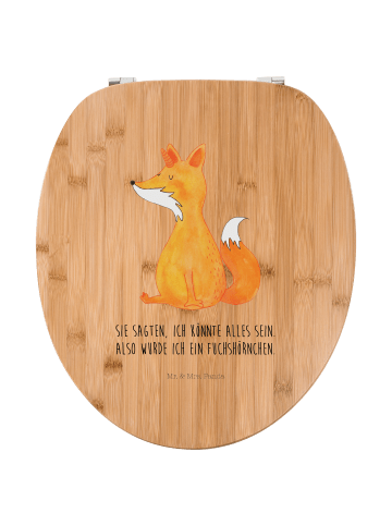 Mr. & Mrs. Panda Motiv WC Sitz Einhorn Fuchs mit Spruch in Braun