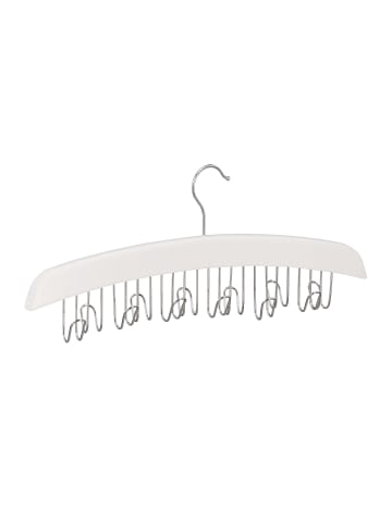 relaxdays 4x Gürtelhalter in Weiß/Silber