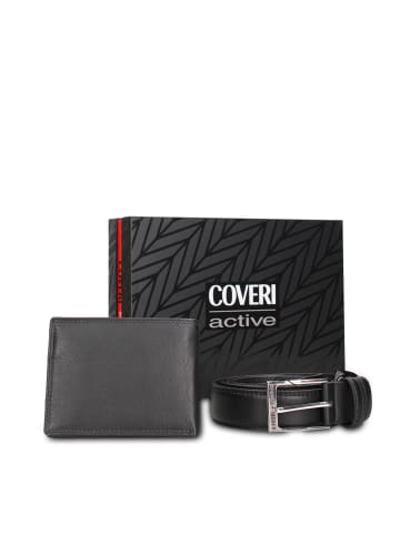 Enrico Coveri Geldbörsen- und Gürtel-Set in BLACK