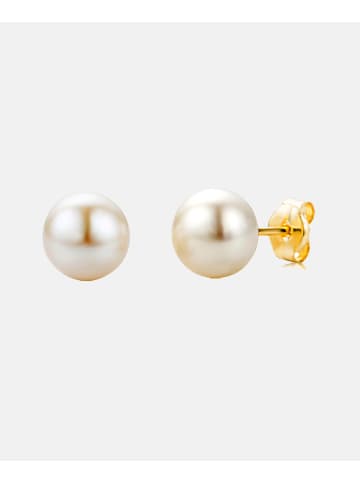 Vanlere Ohrringe aus 375 Gelbgold mit Perle