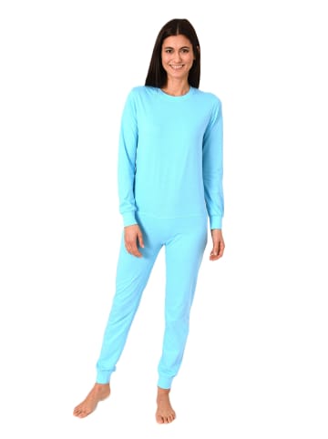 NORMANN Pflegeoverall langarm Reißverschluss Rücken - 88614 in türkis