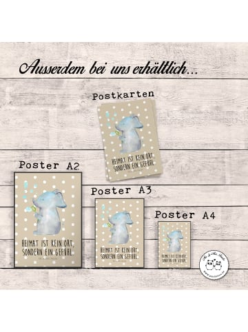 Mr. & Mrs. Panda Poster Elefant Seifenblasen mit Spruch in Beige Pastell