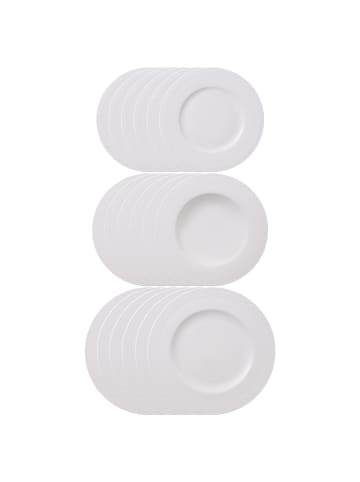 Villeroy & Boch 18er Set Teller-Set White Pearl in weiß