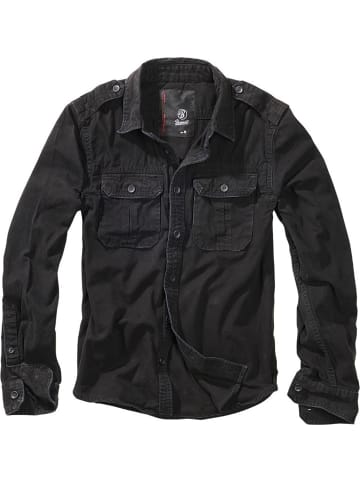 Hemd "Vintage Shirt Long Sleeve" in Schwarz