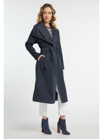 DreiMaster Vintage Damen Cupro Mantel in Marine