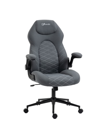 Vinsetto Bürostuhl-65,5L x 69,5B x 112-122H cm-Dunkelgrau