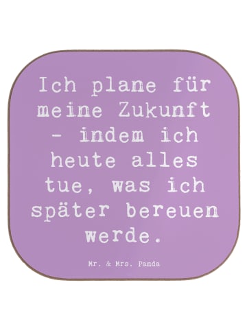 Mr. & Mrs. Panda Glasuntersetzer Spruch Lebensziele und Abenteue... in Lavendeltraum