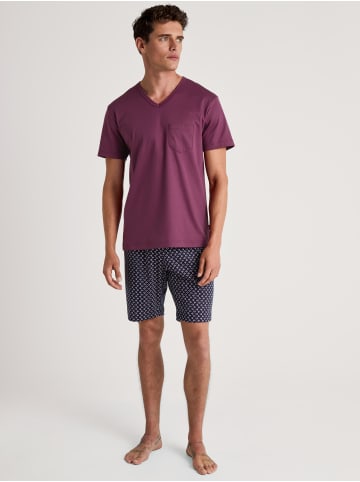 Calida Pyjama in mulberry red