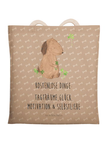 Mr. & Mrs. Panda Shopper Hund Kleeblatt mit Spruch in Hundeglück