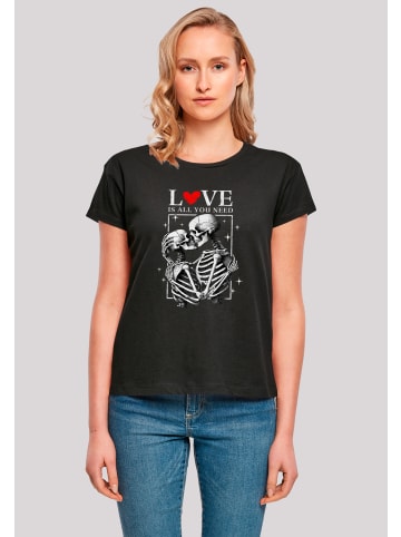 F4NT4STIC Box Tee Love is all you need in schwarz