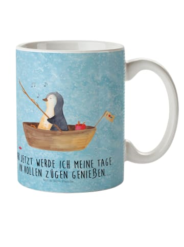 Mr. & Mrs. Panda Kinderpott Pinguin Angelboot mit Spruch in Eisblau
