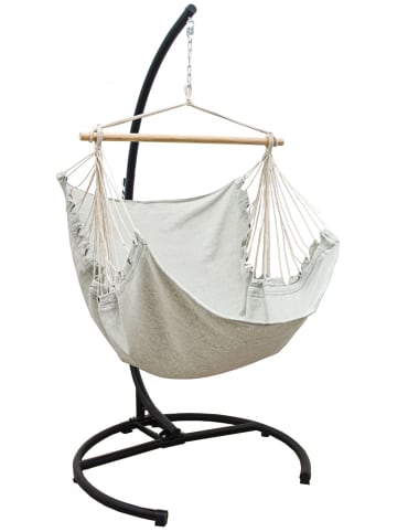 AMANKA XL Outdoor Hängesessel Key Largo mit  Gestell in hellgrau