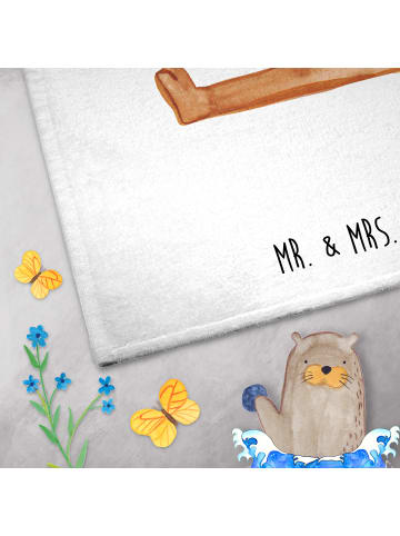 Mr. & Mrs. Panda Handtuch Klein Maus Weihnachten ohne Spruch in Weiß