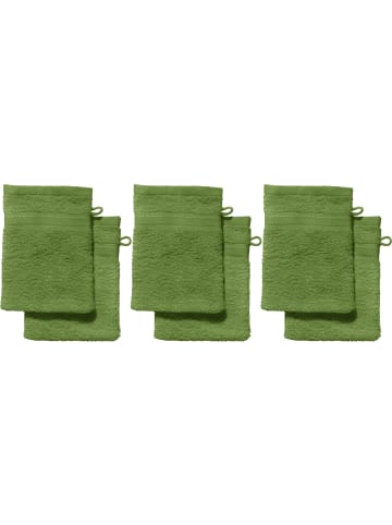 REDBEST Frottier Waschhandschuh 6er-Pack Chicago in grün