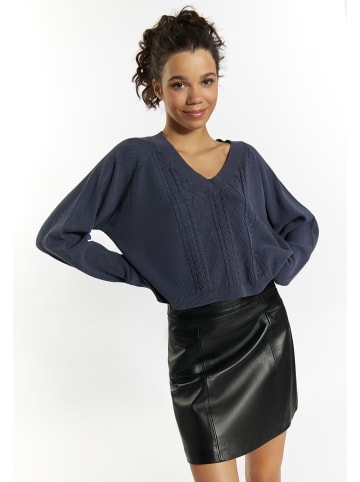 myMo ROCKS Damen Strick Pullover in Marine