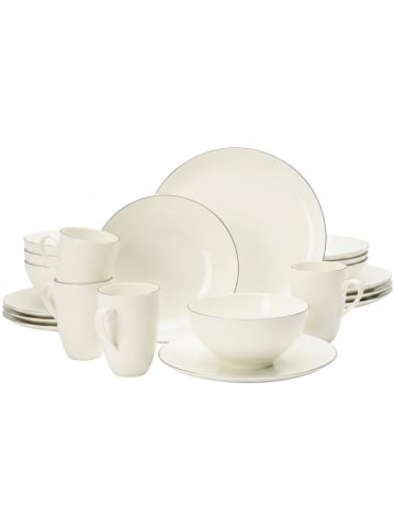 Seltmann Weiden 20er Set Kombiservice Savona Grey Line in creme