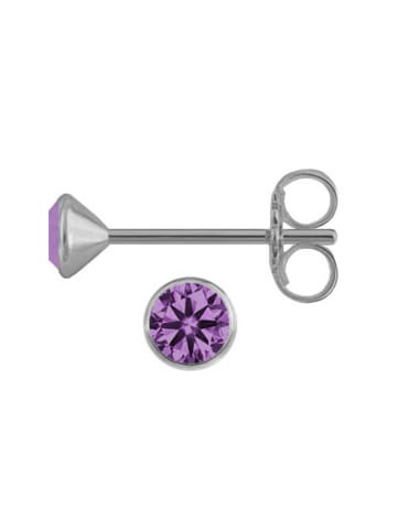 schmuck23 Silber Ohrringe 925 Zirkonia 0,4 cm