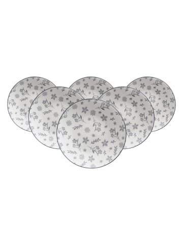 Ritzenhoff & Breker 6er Set Suppenteller Sendai Blume ø 20 cm in grau