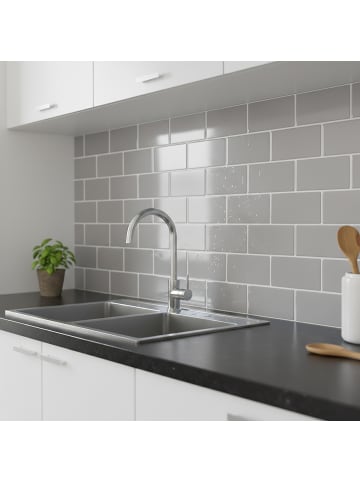 relaxdays 10 x Klebefliesen in Grau - 30x30