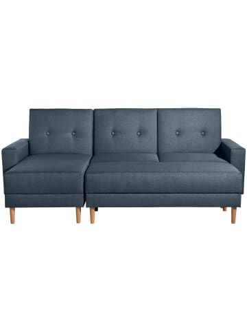 58 aufm Kessel FUNKTIONSSOFA mit Hocker Kattie Flachgewebe blau