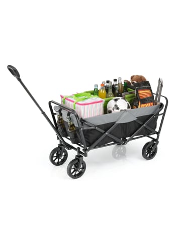 EASYmaxx Bollerwagen faltbar schwarz/grau grau