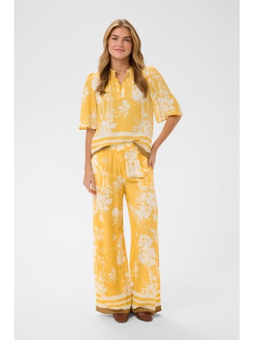 SAINT TROPEZ Casual Hose RashedaSZ Lockere Passform in Golden Apricot Flower Bouquet