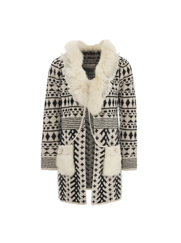 faina Damen Strickjacke in Wollweiss