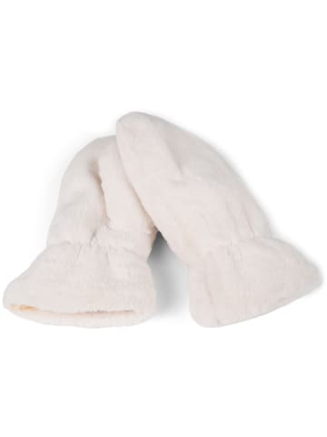 styleBREAKER Fäustlinge mit Teddyfell in Creme-Beige