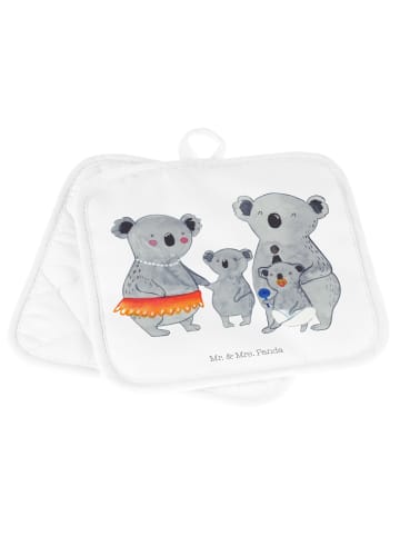 Mr. & Mrs. Panda 2er Set Topflappen Koala Familie ohne Spruch in Weiß