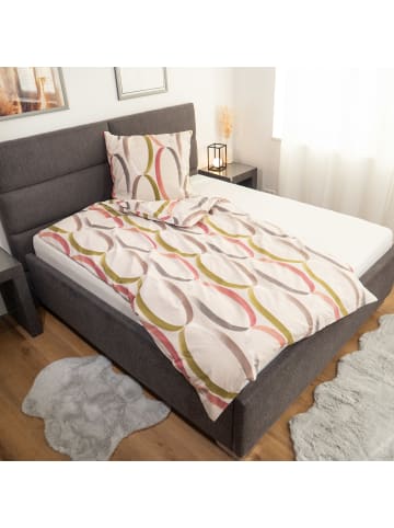 Traumschloss Premium Flanell Bettwäsche - Kreise, taupe siena  in bunt