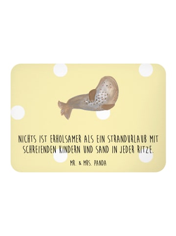 Mr. & Mrs. Panda Magnet Sommerchaos mit Spruch in Gelb Pastell