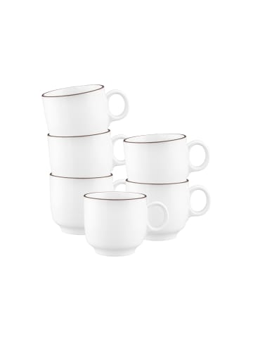 Seltmann Weiden 6er Set Cappuccinotassen Sento Home Pure Lines in 300 ml in Chocolate Brown