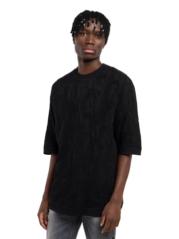 Carlo Colucci Rundhalsshirt Favetta in Schwarz