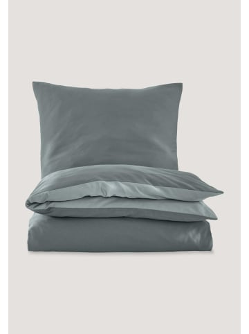 Hessnatur Satin Wende Bettwäsche-Set in tiefseegrün