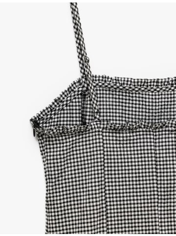 KOTON Kleid in Schwarz Karomuster