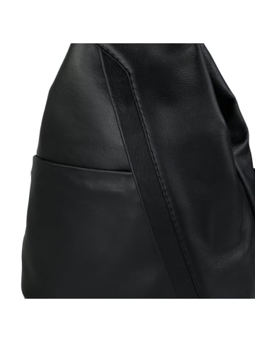 Toscanto Toscanto Cityrucksack, Schultertasche Leder schwarz ca. 26cm