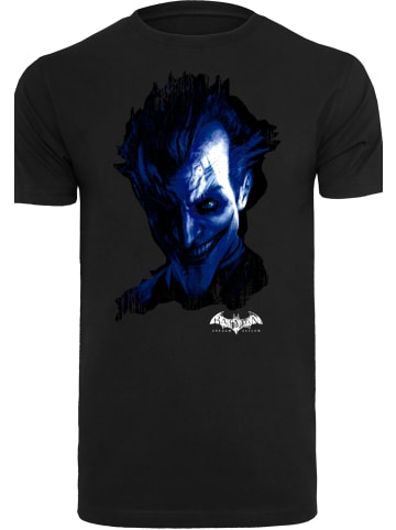 F4NT4STIC T-Shirt DC Comics Batman Arkham Asylum Joker Face Distress in schwarz