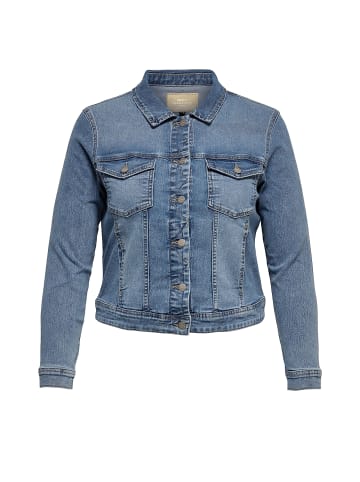 ONLY Carmakoma Kurze Jeansjacke Curvy Plus Size Biker CARWESPA in Hellblau