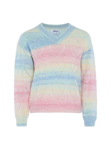 Sidona Damen Sweater in ROSA MEHRFARBIG