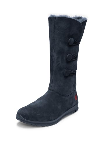 VITAFORM Veloursleder & Doubleface Stiefel in marine