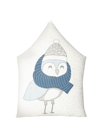 Greengate Kissen KIDS - Owl in Blau