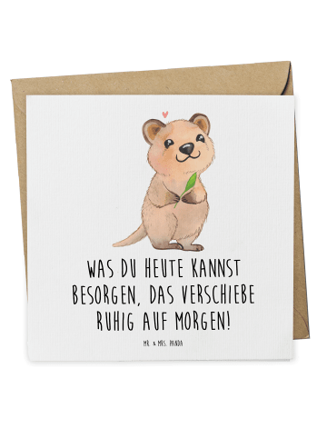 Mr. & Mrs. Panda Deluxe Karte Quokka Happy mit Spruch in Weiß