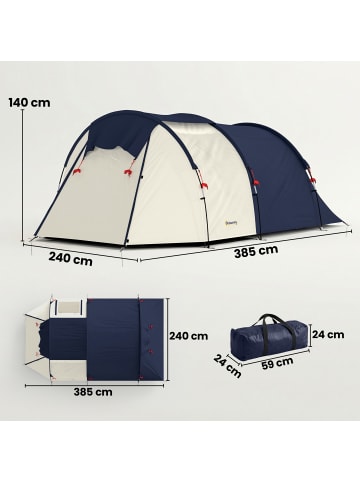 Outsunny Tunnelzelt,385cm x 240cm x 140cm,mehrfarbig