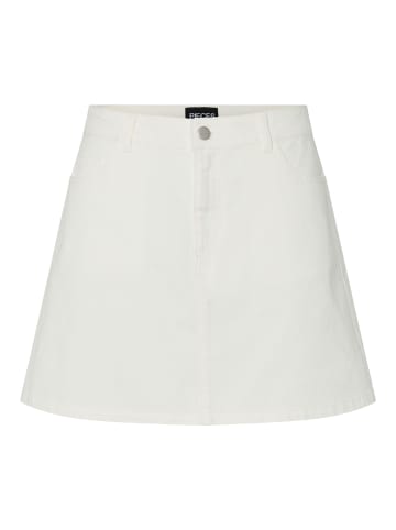 Pieces Jeansrock in Bright White