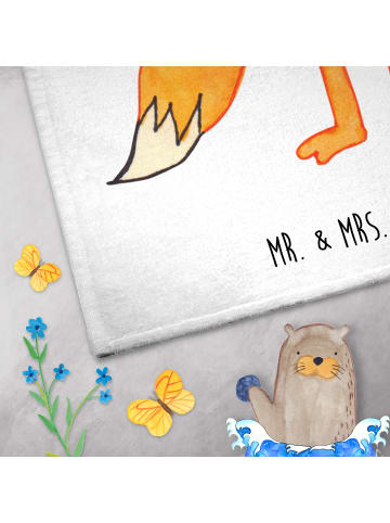 Mr. & Mrs. Panda Handtuch Fuchs Lord ohne Spruch in Weiß