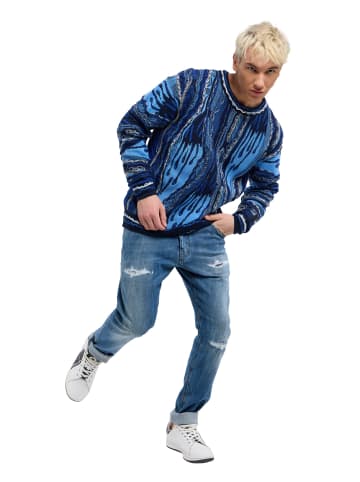 Carlo Colucci Strickpullover Ernandes in Navy