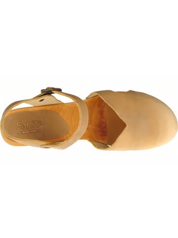 Sanita Comfortwear Clog "WOOD-MATRIX SQUARE FLEX SANDAL" in Beige
