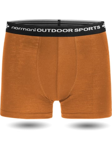 Normani Outdoor Sports Herren Merino Boxershorts Adelaide in Orange