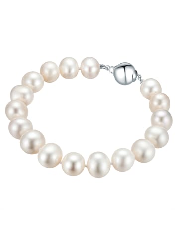 Valero Pearls Armband Sterling Silber Süßwasser-Zuchtperle weiß in weiß