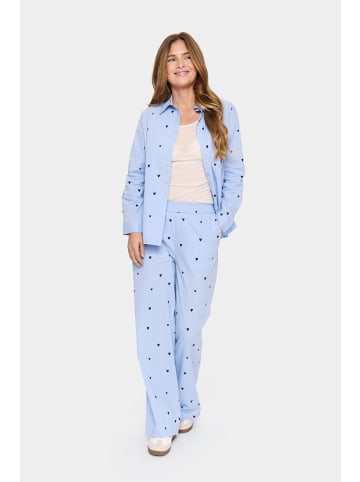 SAINT TROPEZ Langarm - Hemd JalineSZ Lockere Passform in Serenity NightSky Harts